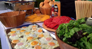 burger catering αυγό